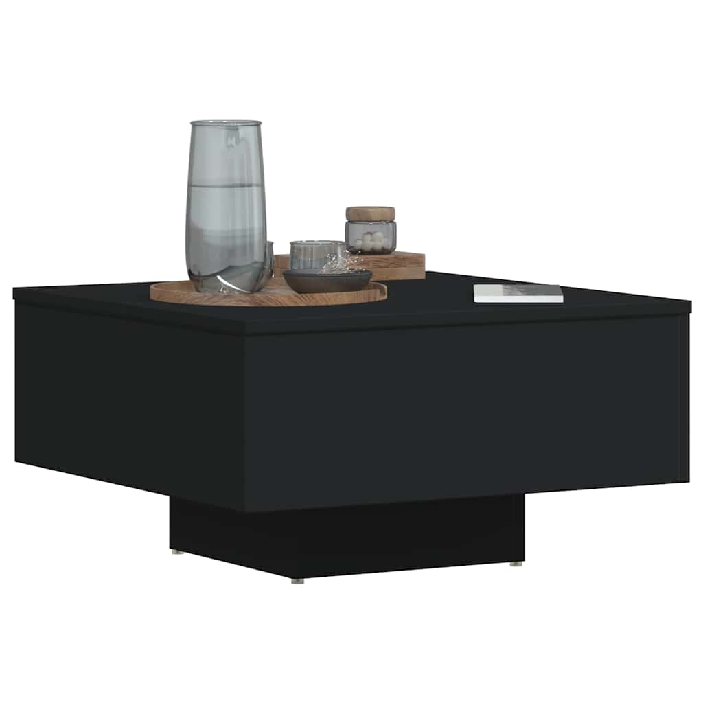 Τραπεζάκι Σαλονιού Μαύρο 60 x 60 x 31,5 εκ. Επεξ. Ξύλο - Pakobazaar