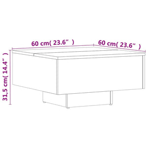 Τραπεζάκι Σαλονιού Sonoma Δρυς 60 x 60 x 31,5 εκ. Επεξ. Ξύλο