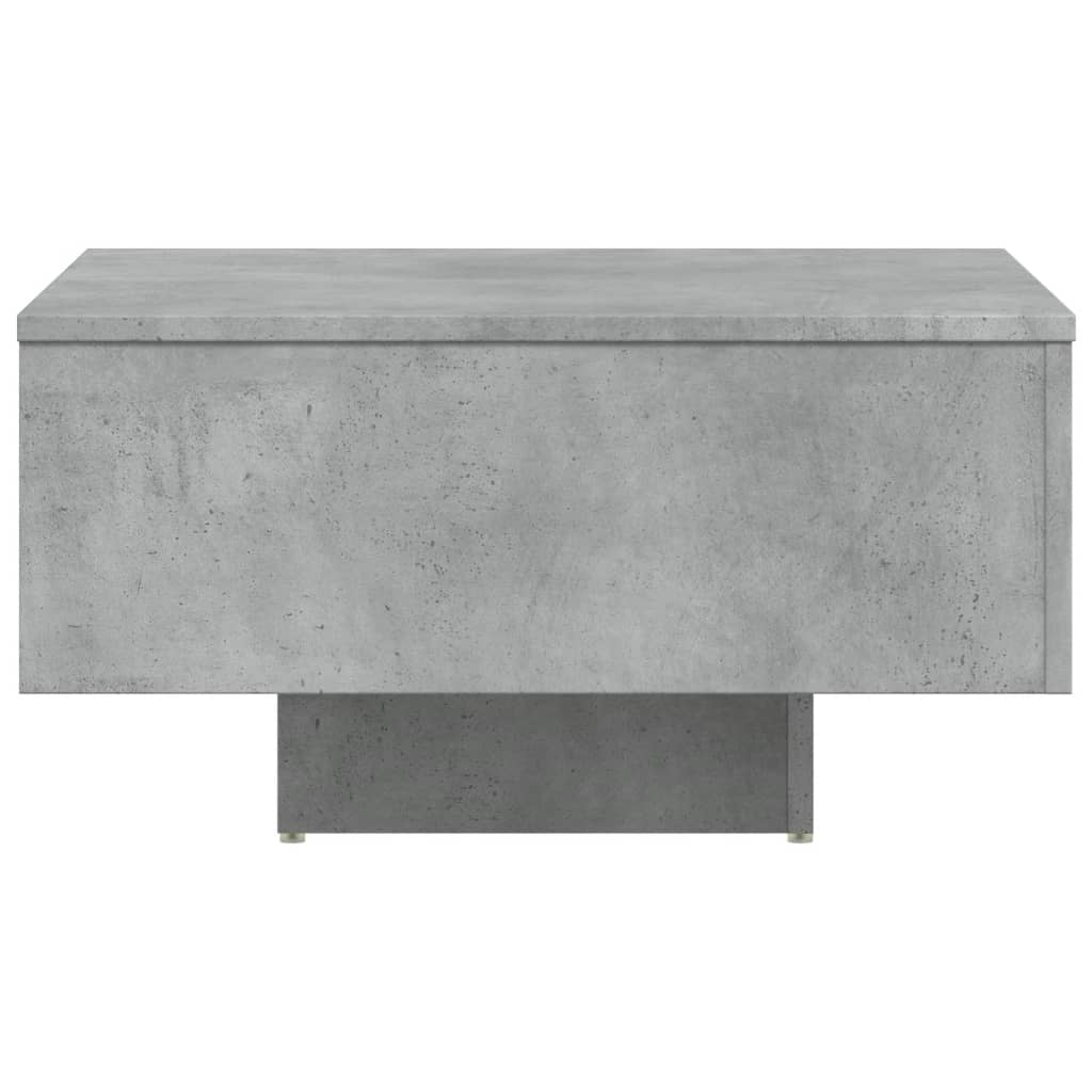 Τραπεζάκι Σαλονιού Γκρι Σκυροδέματος 60x60x31,5 εκ. Επεξ. Ξύλο