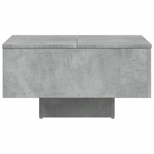 Τραπεζάκι Σαλονιού Γκρι Σκυροδέματος 60x60x31,5 εκ. Επεξ. Ξύλο