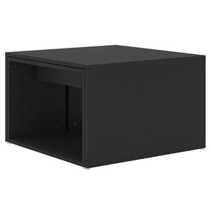 Τραπεζάκια Σαλονιού Ζιγκόν 3 τεμ. Μαύρα 60x60x38 εκ Μοριοσανίδα