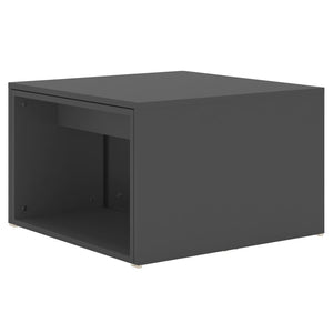 Τραπεζάκια Σαλονιού Ζιγκόν 3 τεμ. Γκρι 60x60x38 εκ Επεξ. Ξύλο