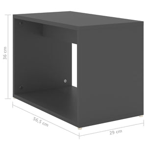 Τραπεζάκια Σαλονιού Ζιγκόν 3 τεμ. Γκρι 60x60x38 εκ Επεξ. Ξύλο