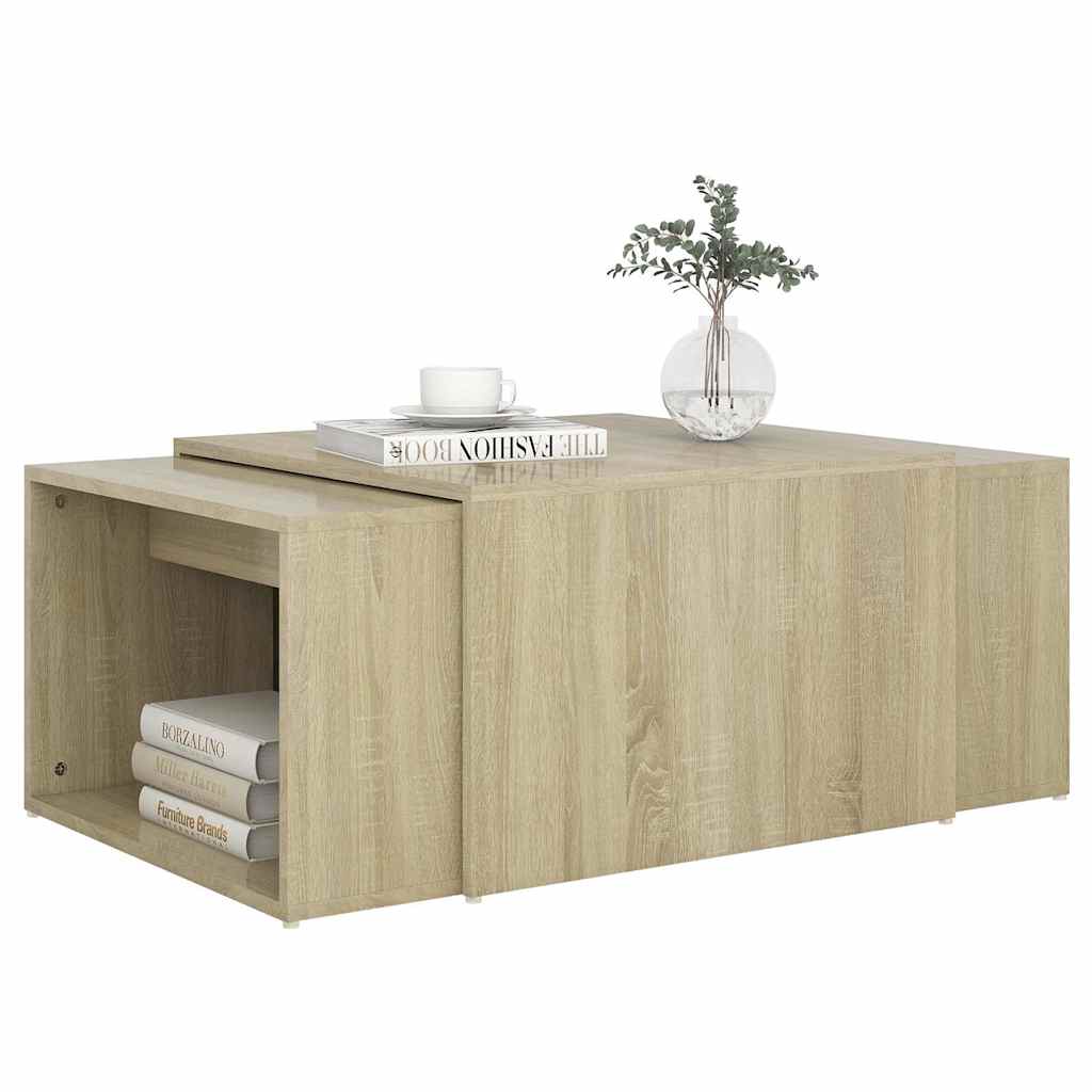 Τραπεζάκια Ζιγκόν 3 τεμ. Sonoma Δρυς 60x60x38 εκ. Επεξ. Ξύλο