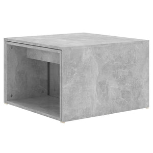 Τραπεζάκια Ζιγκόν 3 τεμ. Γκρι Σκυροδέμ. 60x60x38 εκ Επεξ. Ξύλο