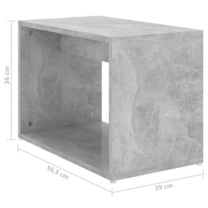 Τραπεζάκια Ζιγκόν 3 τεμ. Γκρι Σκυροδέμ. 60x60x38 εκ Επεξ. Ξύλο