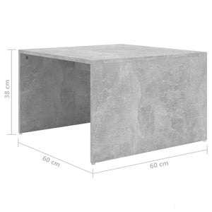 Τραπεζάκια Ζιγκόν 3 τεμ. Γκρι Σκυροδέμ. 60x60x38 εκ Επεξ. Ξύλο