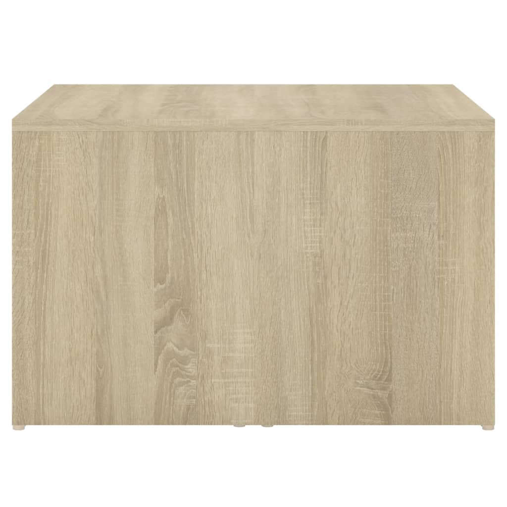 Τραπεζάκια Ζιγκόν 3 τεμ. Λευκά/Sonoma Δρυς 60x60x38 εκ. Μοριοσ.