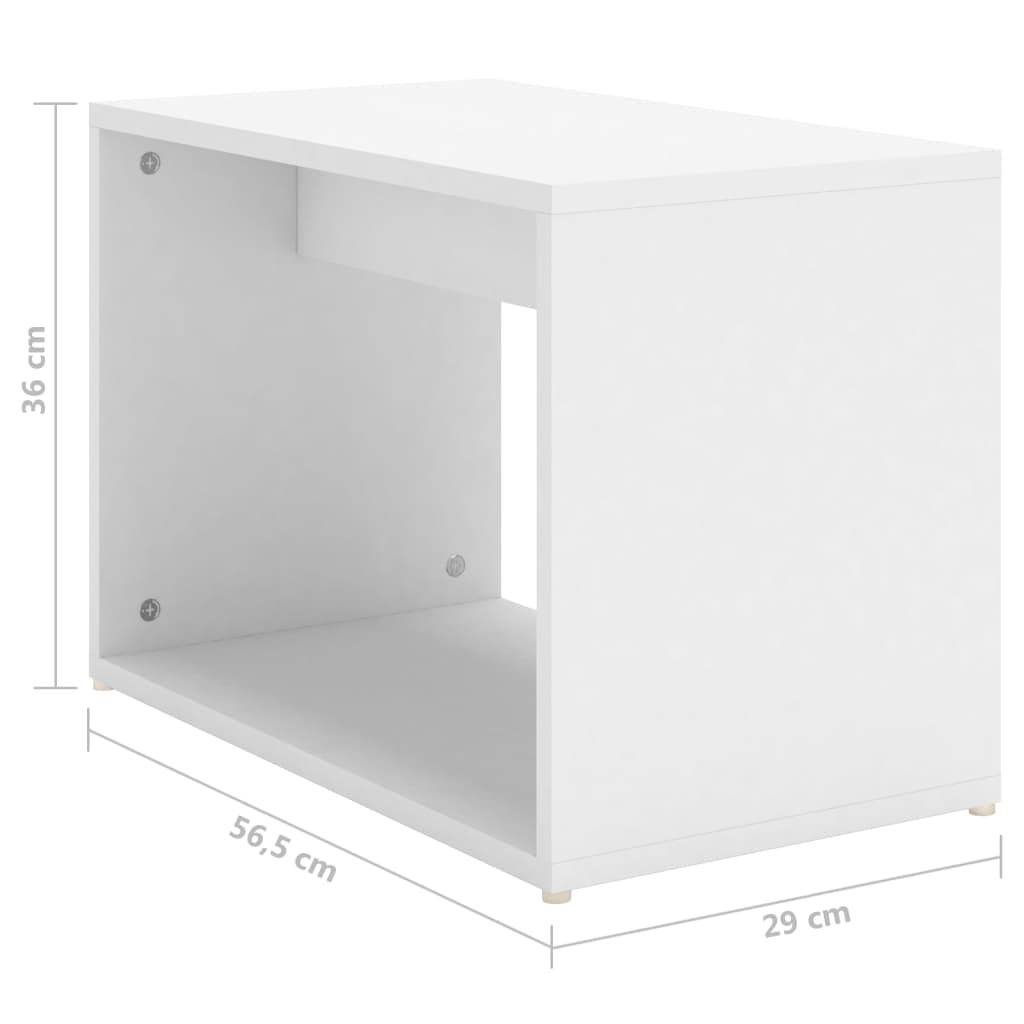 Τραπεζάκια Ζιγκόν 3 τεμ. Λευκά/Sonoma Δρυς 60x60x38 εκ. Μοριοσ.