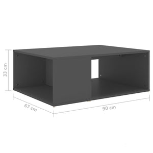 Τραπεζάκι Σαλονιού Γκρι 90 x 67 x 33 εκ. από Μοριοσανίδα