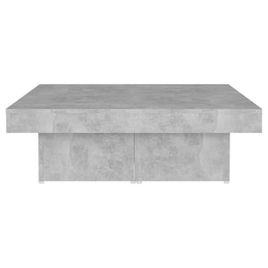 Τραπεζάκι Σαλονιού Γκρι Σκυροδέματος 90x90x28 εκ. Επεξ. Ξύλο - Pakobazaar