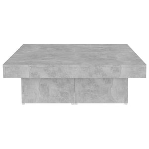 Τραπεζάκι Σαλονιού Γκρι Σκυροδέματος 90x90x28 εκ. Επεξ. Ξύλο - Pakobazaar