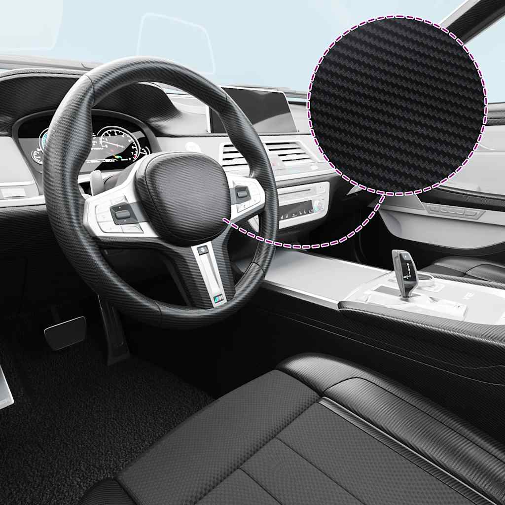 Μεμβράνες Αυτοκινήτου 3D 2 τεμ. Μαύρες 100 x 150 εκ. - PAKOBAZAAR