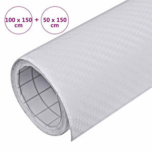Μεμβράνες Αυτοκινήτου 3D 2 τεμ. Λευκό 100x150 εκ. & 50x150 εκ.