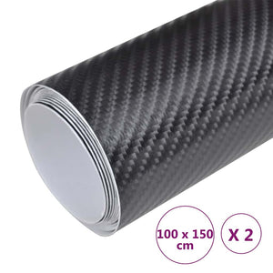 Μεμβράνες Αυτοκινήτου 4D 2 τεμ. Μαύρες 100 x 150 εκ. - PAKOBAZAAR