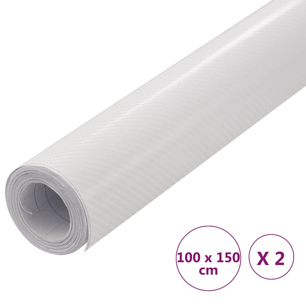 Μεμβράνες Αυτοκινήτου 4D 2 τεμ. Λευκές 100 x 150 εκ.
