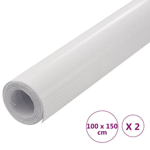 Μεμβράνες Αυτοκινήτου 4D 2 τεμ. Λευκές 100 x 150 εκ.