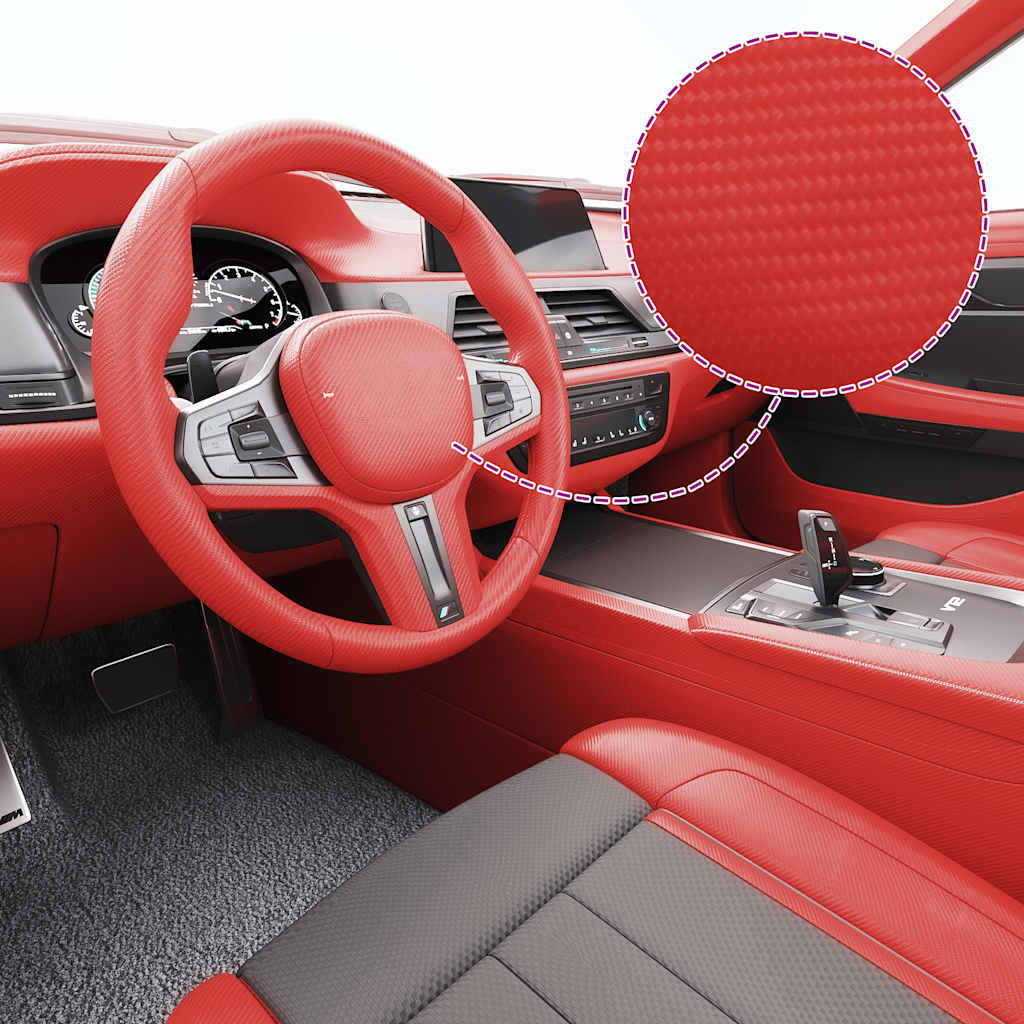 Μεμβράνες Αυτοκινήτου 4D 2 τεμ. Κόκκινες 100x150 εκ & 50x150 εκ - PAKOBAZAAR