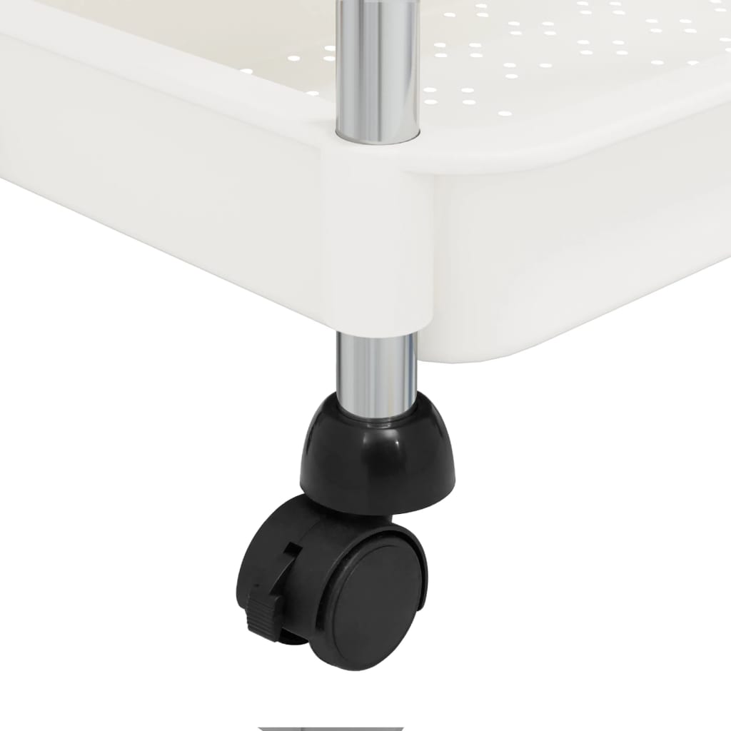 Τρόλεϊ Κουζίνας 5 Επιπέδων Λευκό 42 x 29 x 128 εκ. Σίδερο/ABS