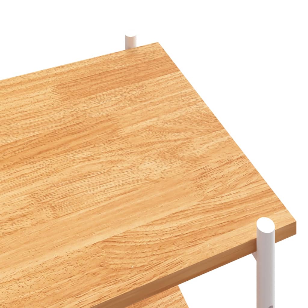 Ραφιέρα 4 Επιπέδων Λευκή και Δρυς 80 x 40 x 130 εκ. - Pakobazaar