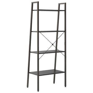 Ραφιέρα Όρθια 4 Επιπέδων Μαύρη 56 x 35 x 140 εκ.
