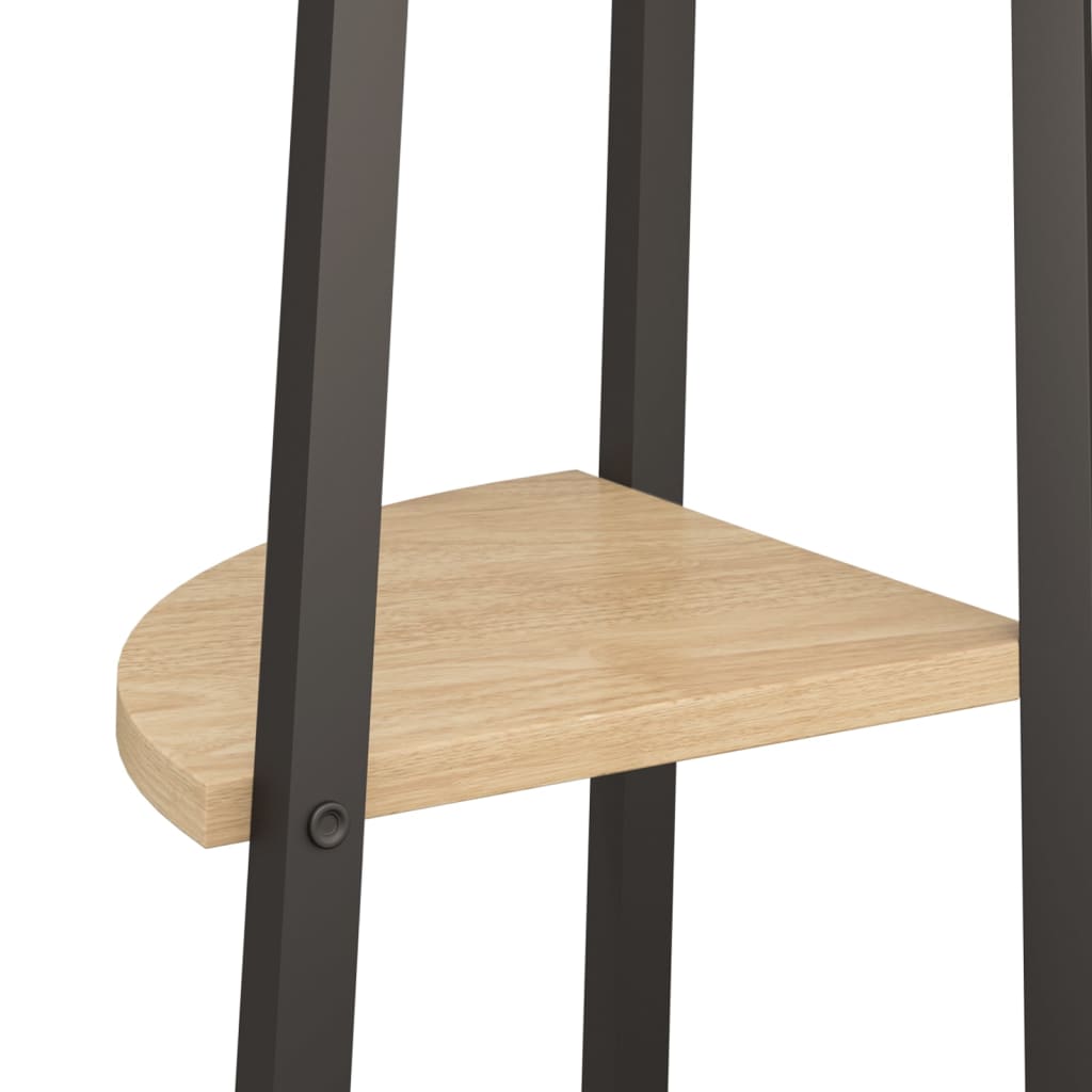 Ραφιέρα Γωνιακή 3 Επίπεδων Αν. Καφέ & Μαύρο 45,5x31,5x120 εκ.