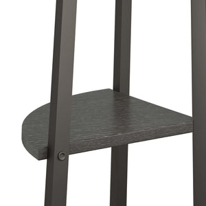 Ραφιέρα Γωνιακή 4 Επίπεδων Μαύρη 45,5 x 31,5 x 150 εκ.