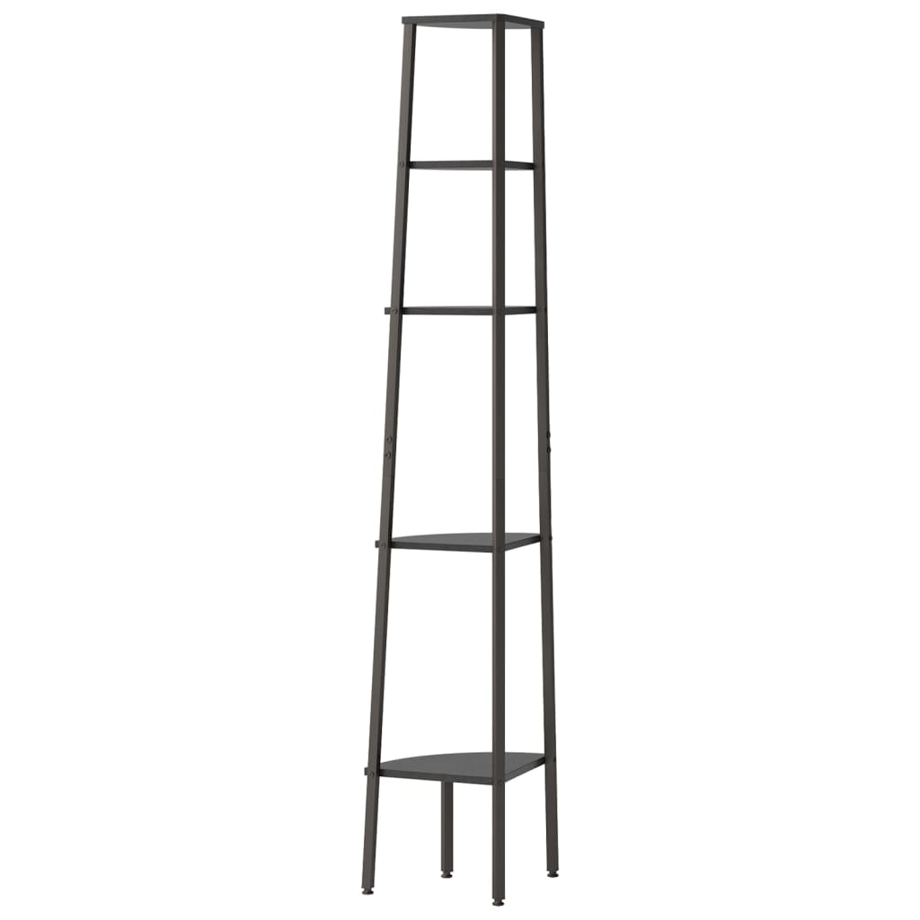 Ραφιέρα Γωνιακή 5 Επίπεδων Μαύρη 45,5 x 31,5 x 180 εκ.