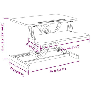 Σταθμός Εργασίας Ρυθμιζόμενος 60x40x(13-41,5) εκ. Ατσάλι & Ξύλο