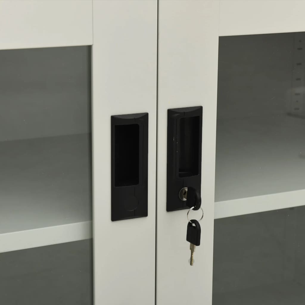 Ντουλάπα Γραφείου 90 x 40 x 70 εκ. Ανοιχτό Γκρι Ατσάλινη
