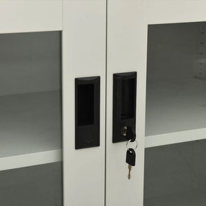 Ντουλάπα Γραφείου 90 x 40 x 70 εκ. Ανοιχτό Γκρι Ατσάλινη - Pakobazaar