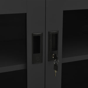 Ντουλάπα Γραφείου 90 x 40 x 70 εκ. Ανθρακί Ατσάλινη - Pakobazaar