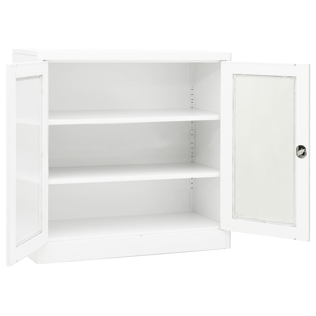 Ντουλάπα Γραφείου 90 x 40 x 90 εκ. Λευκή Ατσάλινη