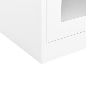 Ντουλάπα Γραφείου 90 x 40 x 90 εκ. Λευκή Ατσάλινη - Pakobazaar