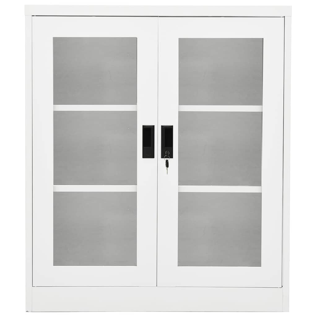 Ντουλάπα Γραφείου 90 x 40 x 105 εκ. Λευκή Ατσάλινη