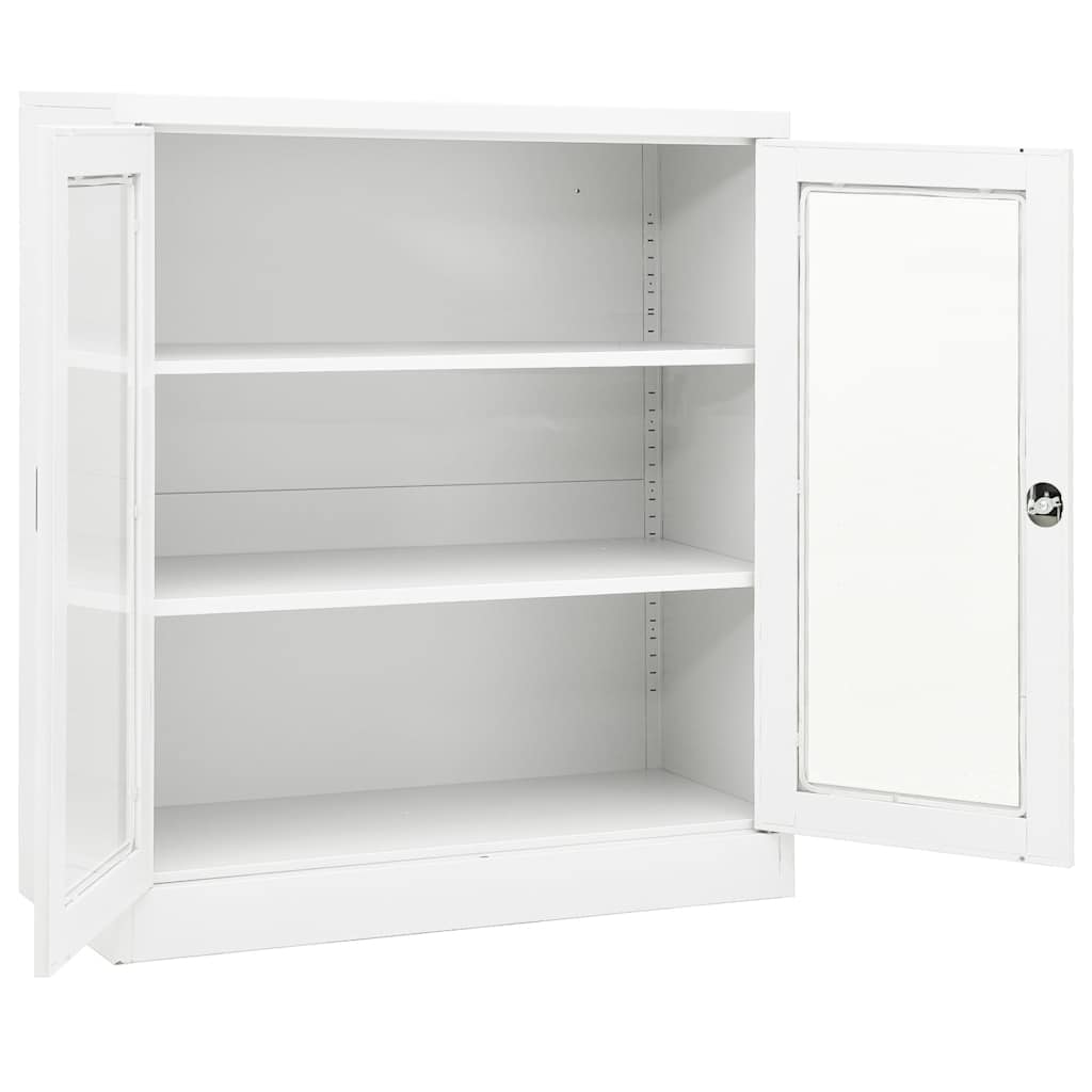 Ντουλάπα Γραφείου 90 x 40 x 105 εκ. Λευκή Ατσάλινη