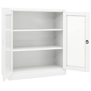Ντουλάπα Γραφείου 90 x 40 x 105 εκ. Λευκή Ατσάλινη