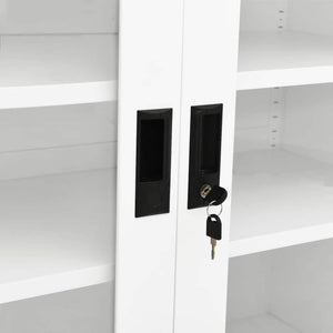 Ντουλάπα Γραφείου 90 x 40 x 105 εκ. Λευκή Ατσάλινη