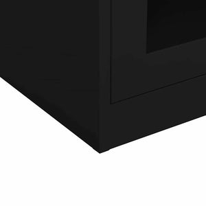 Ντουλάπα Γραφείου Μαύρη 90 x 40 x 105 εκ. Ατσάλινη