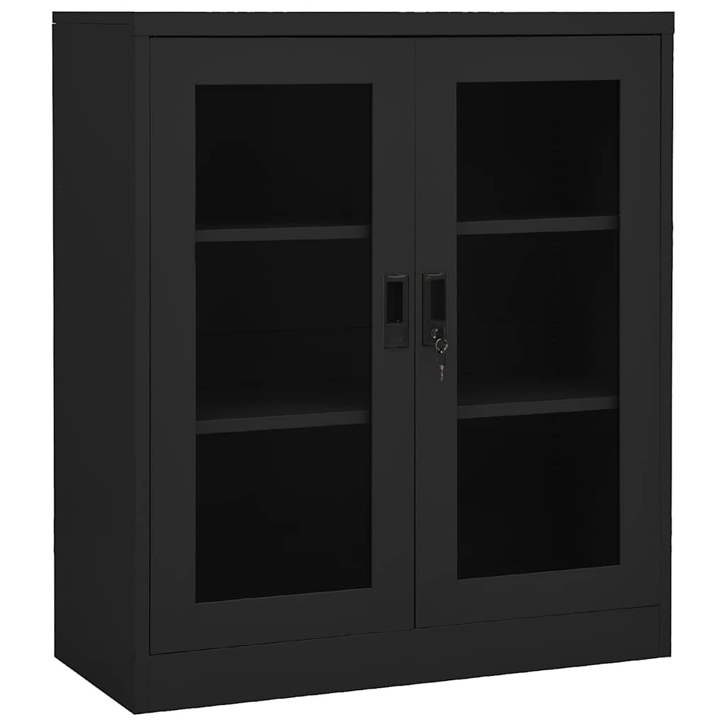 Ντουλάπα Γραφείου 90 x 40 x 105 εκ. Ανθρακί Ατσάλινη - Pakobazaar