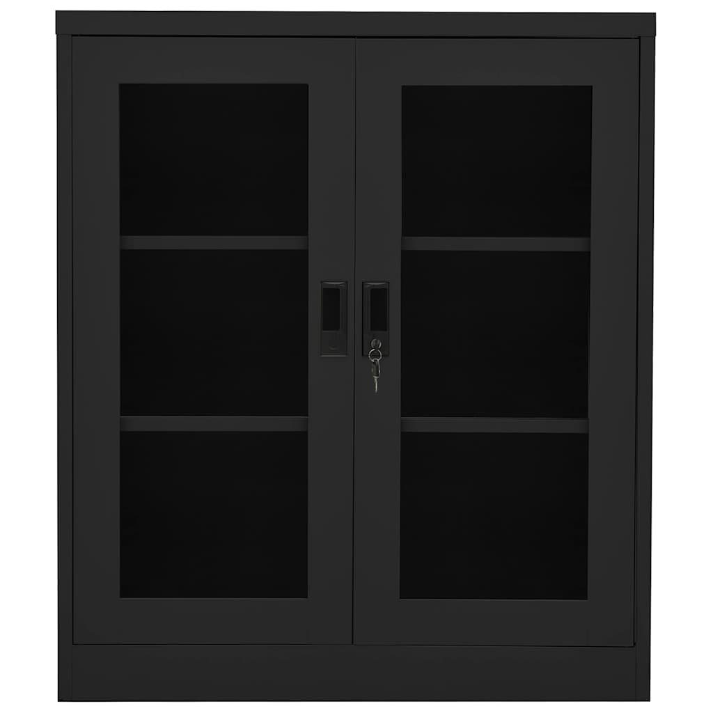 Ντουλάπα Γραφείου 90 x 40 x 105 εκ. Ανθρακί Ατσάλινη - Pakobazaar