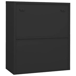 Ντουλάπα Γραφείου 90 x 40 x 105 εκ. Ανθρακί Ατσάλινη - Pakobazaar