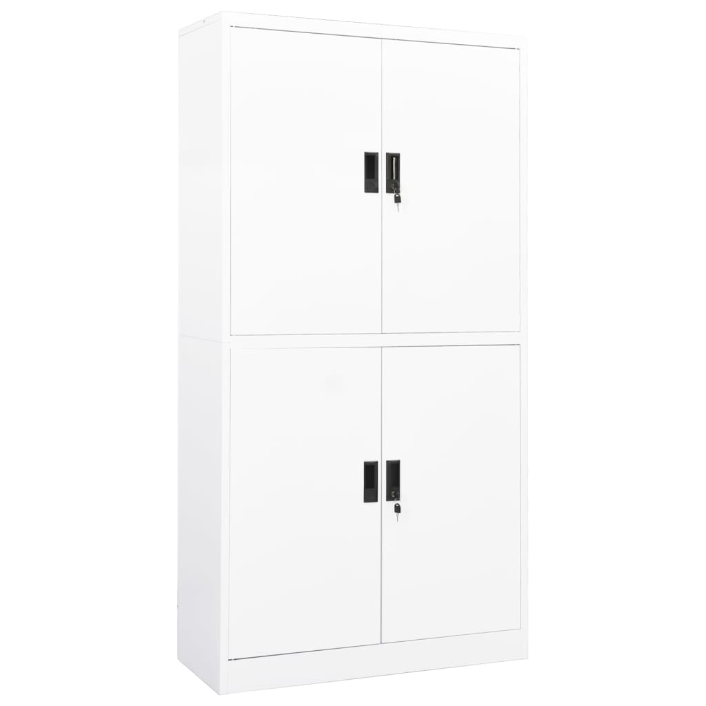Ντουλάπα Γραφείου 90 x 40 x 180 εκ. Λευκή Ατσάλινη