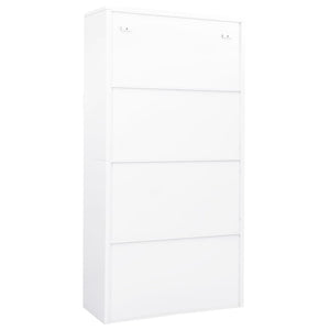Ντουλάπα Γραφείου 90 x 40 x 180 εκ. Λευκή Ατσάλινη - Pakobazaar