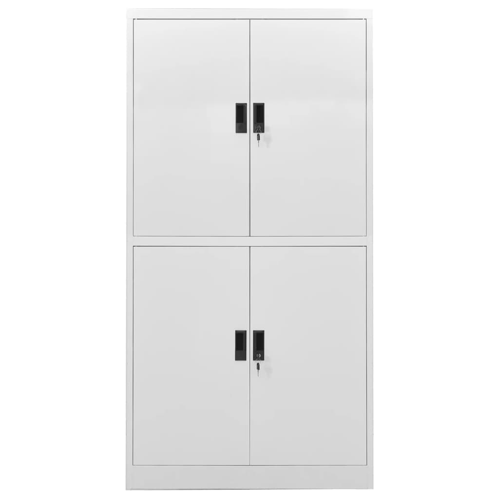 Ντουλάπα Γραφείου 90 x 40 x 180 εκ. Ανοιχτό Γκρι Ατσάλινη