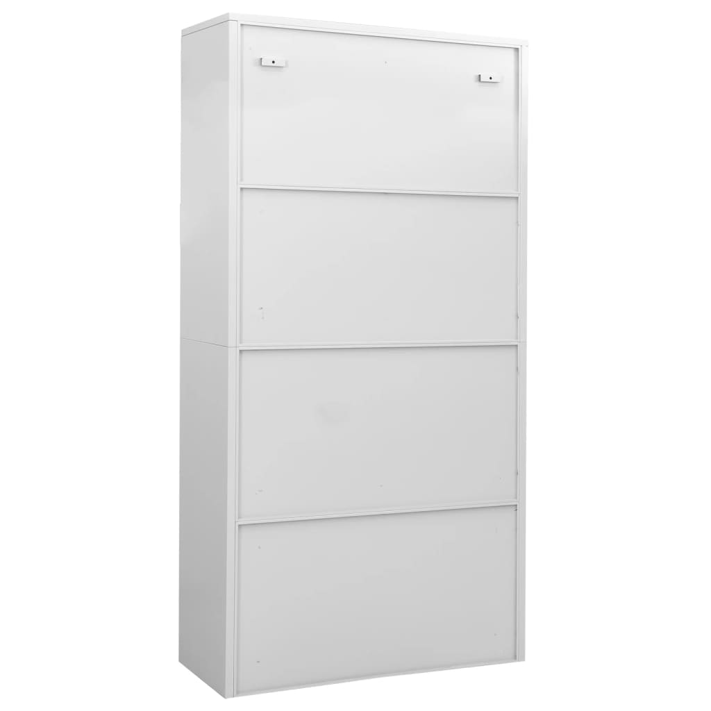 Ντουλάπα Γραφείου 90 x 40 x 180 εκ. Ανοιχτό Γκρι Ατσάλινη