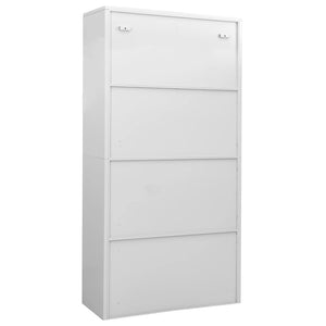 Ντουλάπα Γραφείου 90 x 40 x 180 εκ. Ανοιχτό Γκρι Ατσάλινη