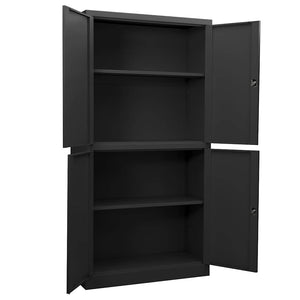 Ντουλάπα Γραφείου Ανθρακί 90 x 40 x 180 εκ. Ατσάλινη