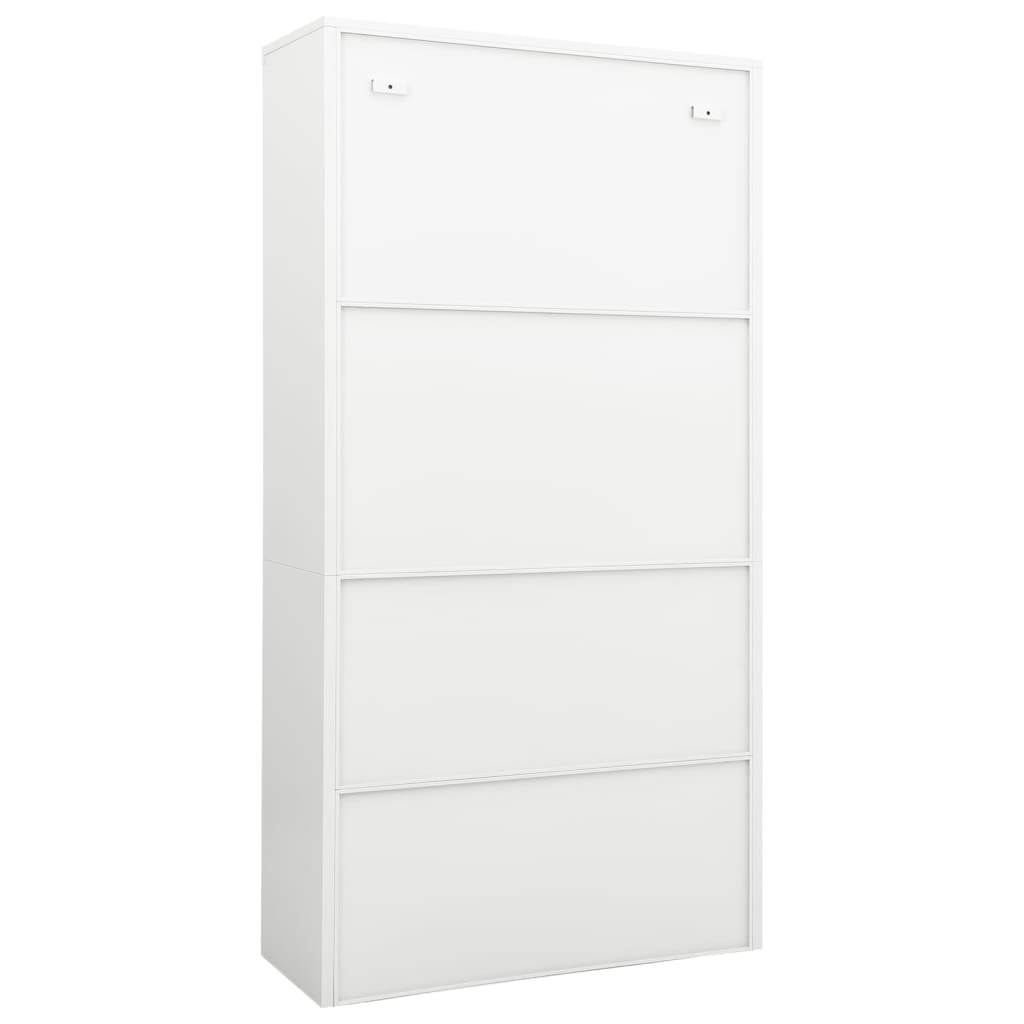 Ντουλάπα Γραφείου 90 x 40 x 180 εκ. Λευκή Ατσάλινη - Pakobazaar