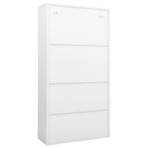 Ντουλάπα Γραφείου 90 x 40 x 180 εκ. Λευκή Ατσάλινη - Pakobazaar
